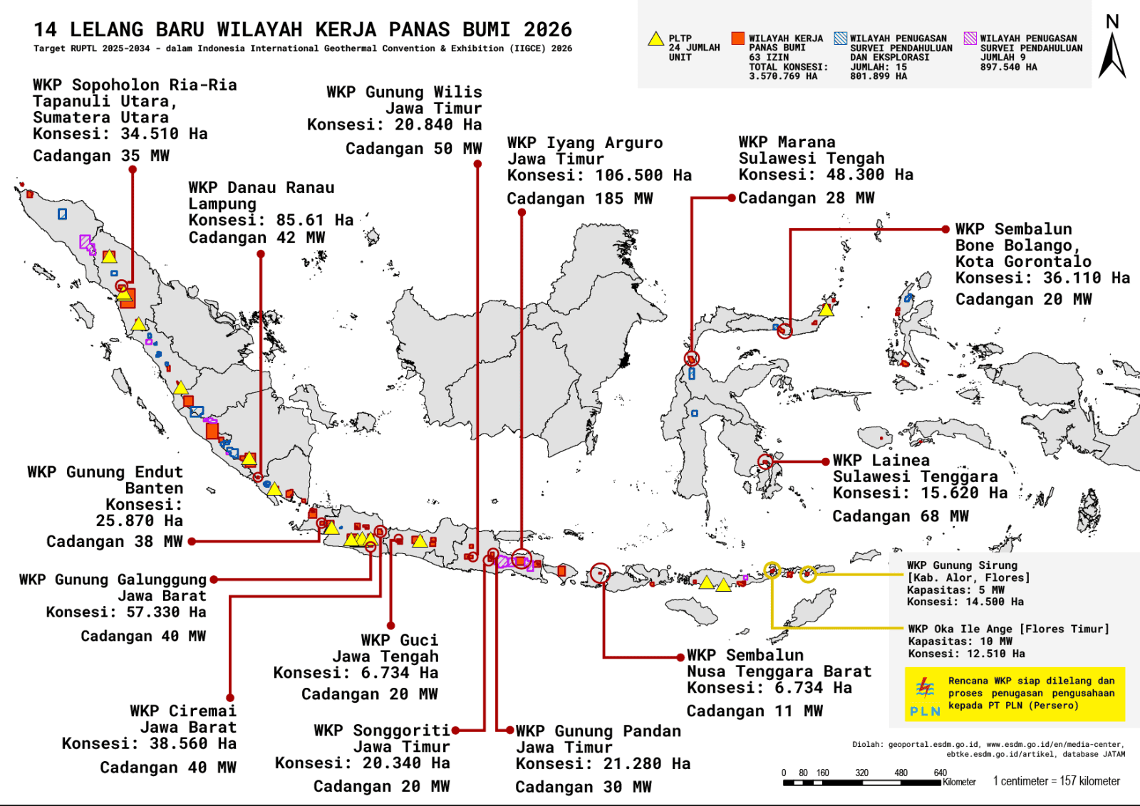 Daftar 14 WKP yang dilelang Kementerian ESDM. (Sumber: Jatam)